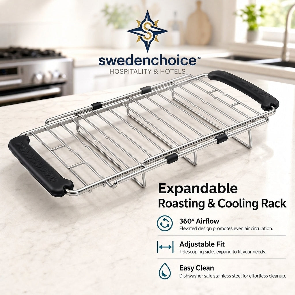 swedenchoice™ RackLift AirCrisp Expandable Roasting & Cooling Rack