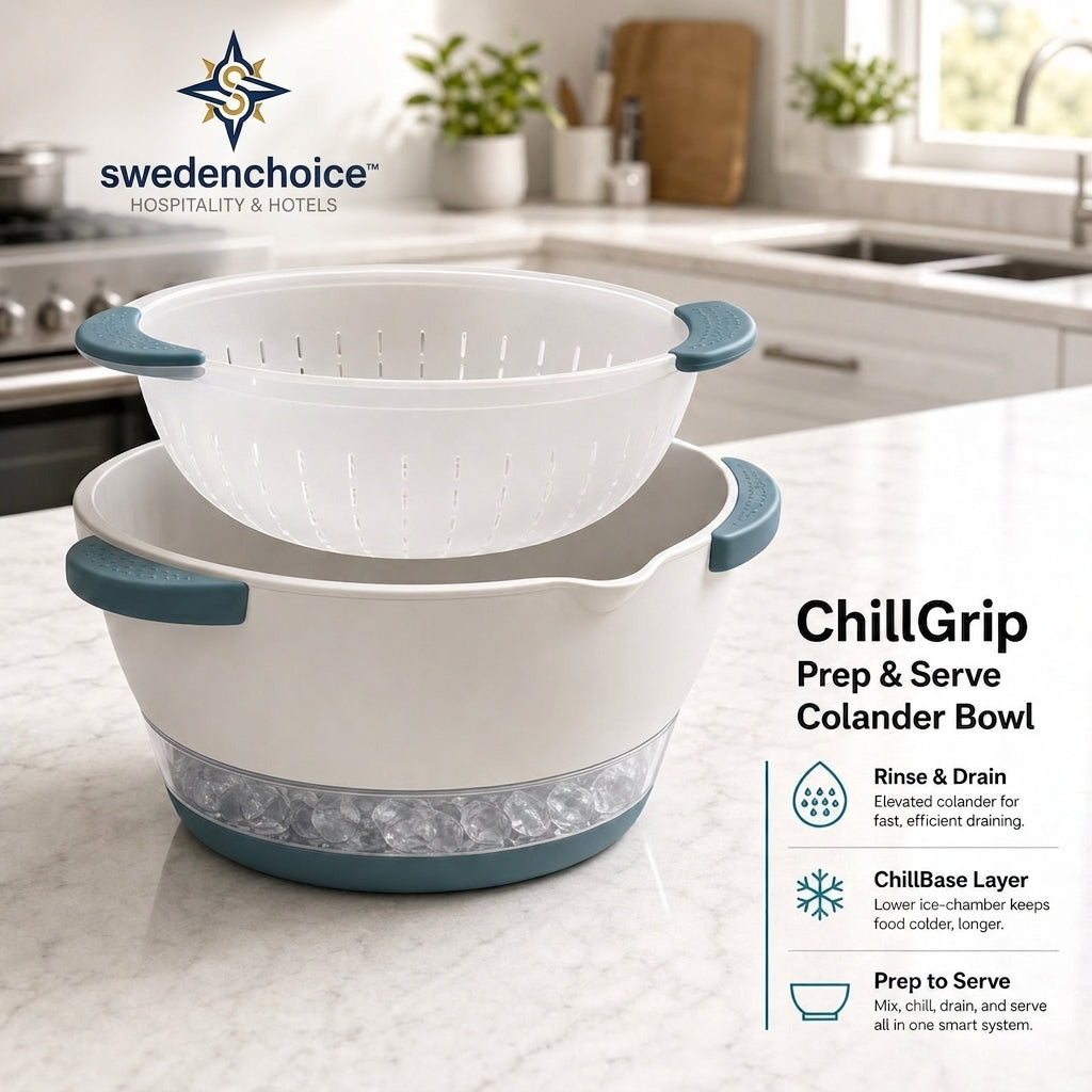 swedenchoice™ ChillGrip Prep & Serve Colander Bowl
