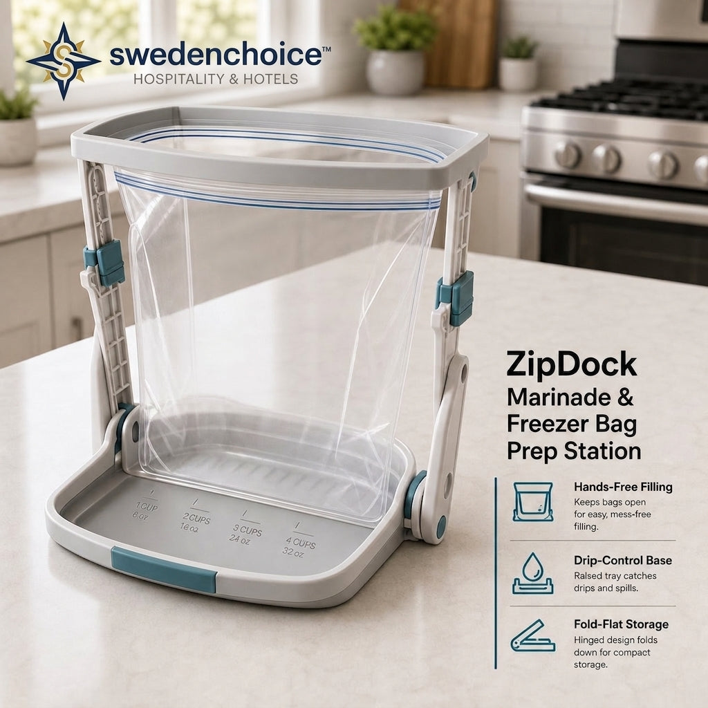 swedenchoice™ ZipDock Marinade & Freezer Bag Prep Station