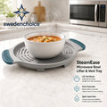 swedenchoice™ SteamEase Microwave Bowl Lifter & Vent Tray